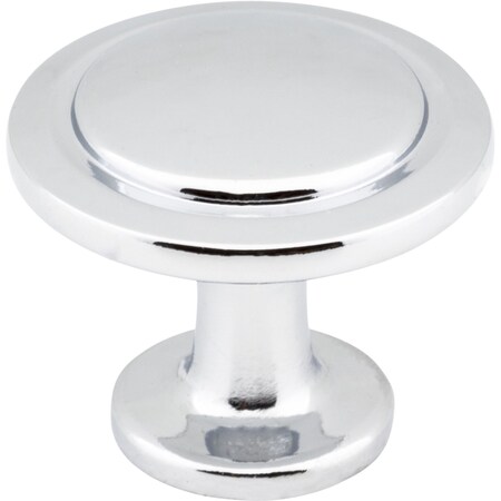 Elements 1-1/4" Diameter Polished Chrome Round Button Gatsby Cabinet Knob 3960-PC